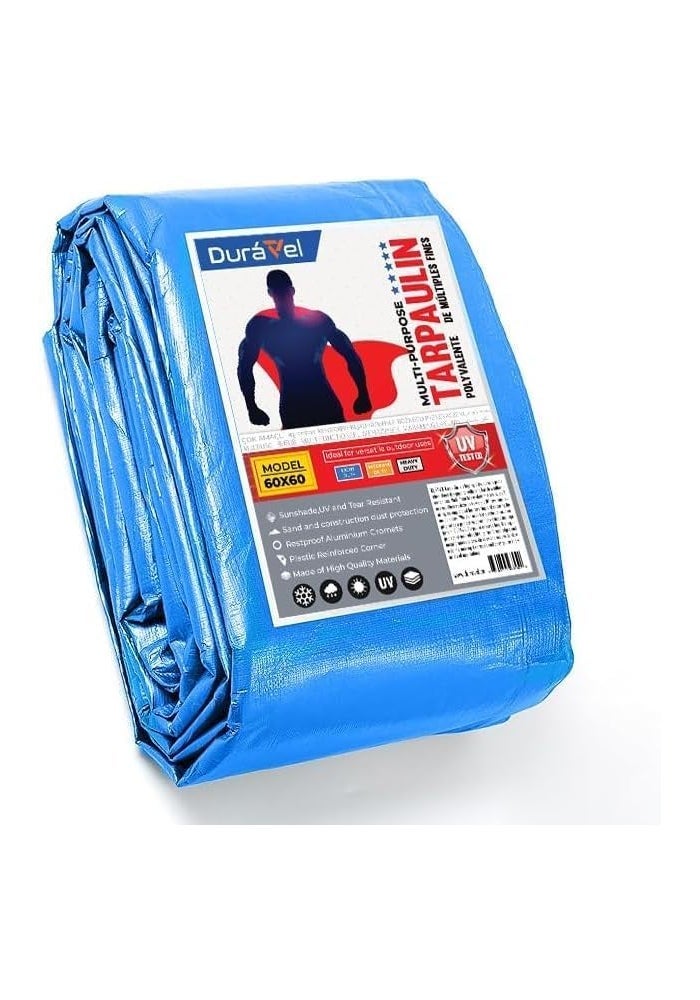 Duravel Waterproof Ground Cover Tarpaulin - Multi-Purpose Outdoor Cover (4.3 x 5 M) - Image 1